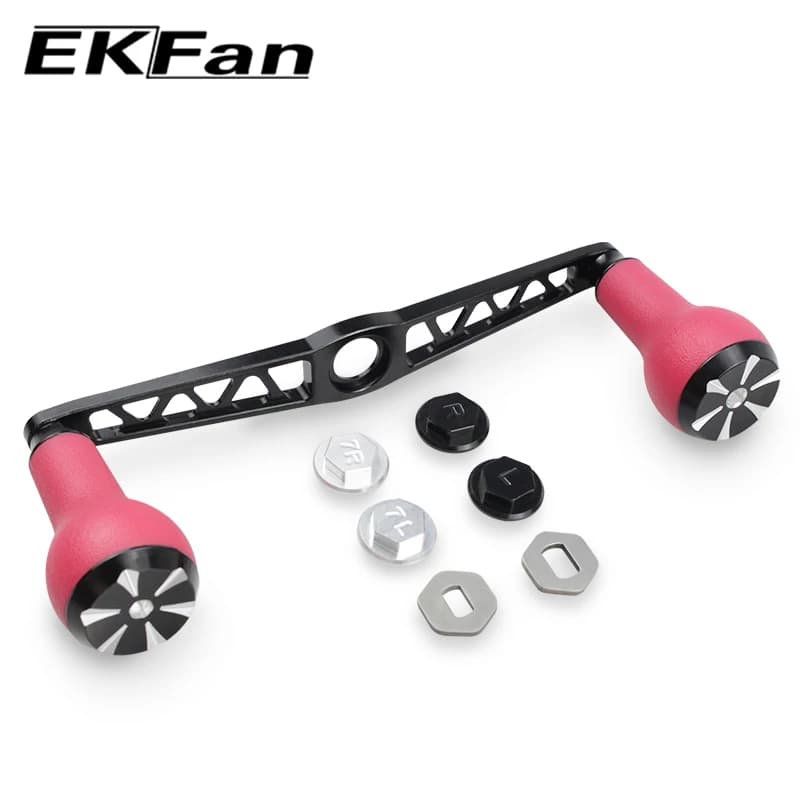 Ekfan – poignée en alliage d'aluminium, 140MM, manche en TPE pour moulinet de pêche SHI & DAI, acces
