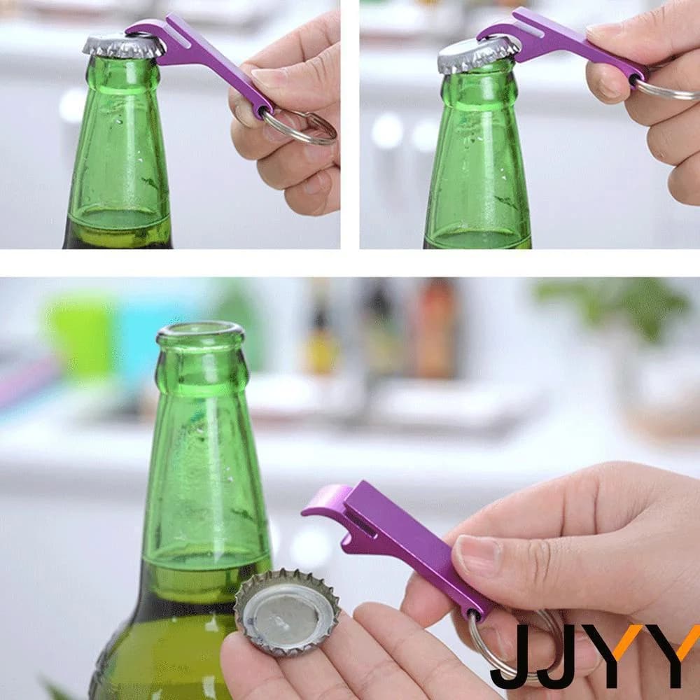 JJYY 5 pièces ouvre-bouteille de bière multifonctionnel Portable en alliage d'aluminium Mini clé pen