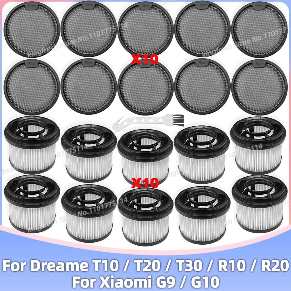 Pièces de rechange pour Dreame T10, T20, T20 Pro, T30, T30 Neo, R10, R10 Pro, R20, Xiaomi G9, G10, p