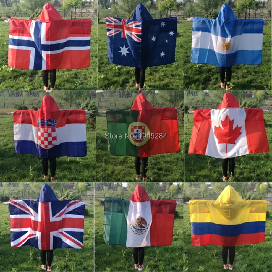 DayFeel-Cape en polyester de 3x5 pieds, avec bannière, style national et pays du monde