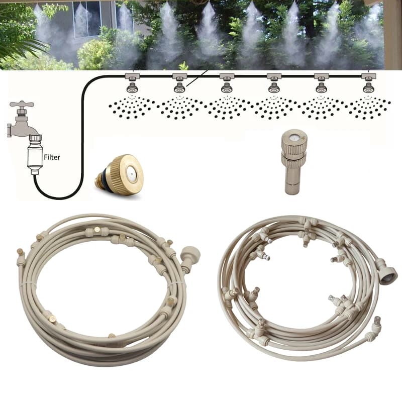 Système de pulvérisation de brouillard d'eau de refroidissement de haute qualité, nébuliseur de jard