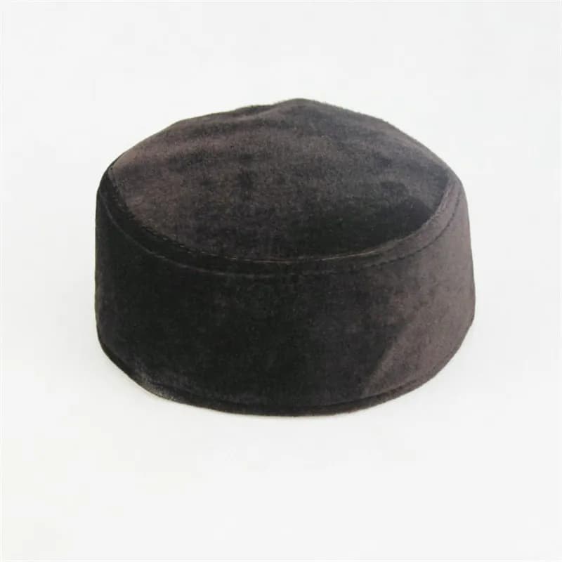 Hommes musulmans chapeau hiver chaud velours chapeaux de prière Islam hommes foulard Bonnet islamiqu