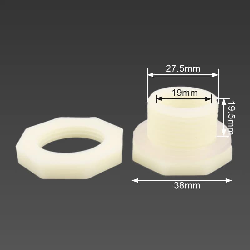 1 ensemble ABS 1/2 pouces à 6.4 ~ 20mm connecteur de réservoir d'eau coudé Aquarium jardin tuyau d'i