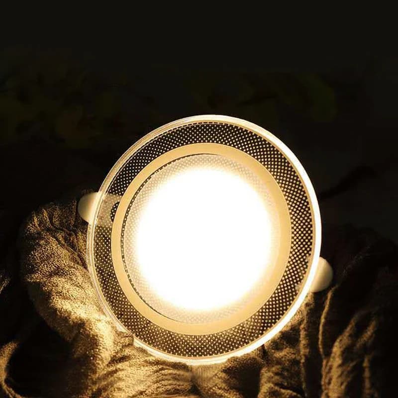 LED Downlight 9W 7W 5W 3W Guide de lumière plafonniers encastrés forme ronde panneau acrylique intér