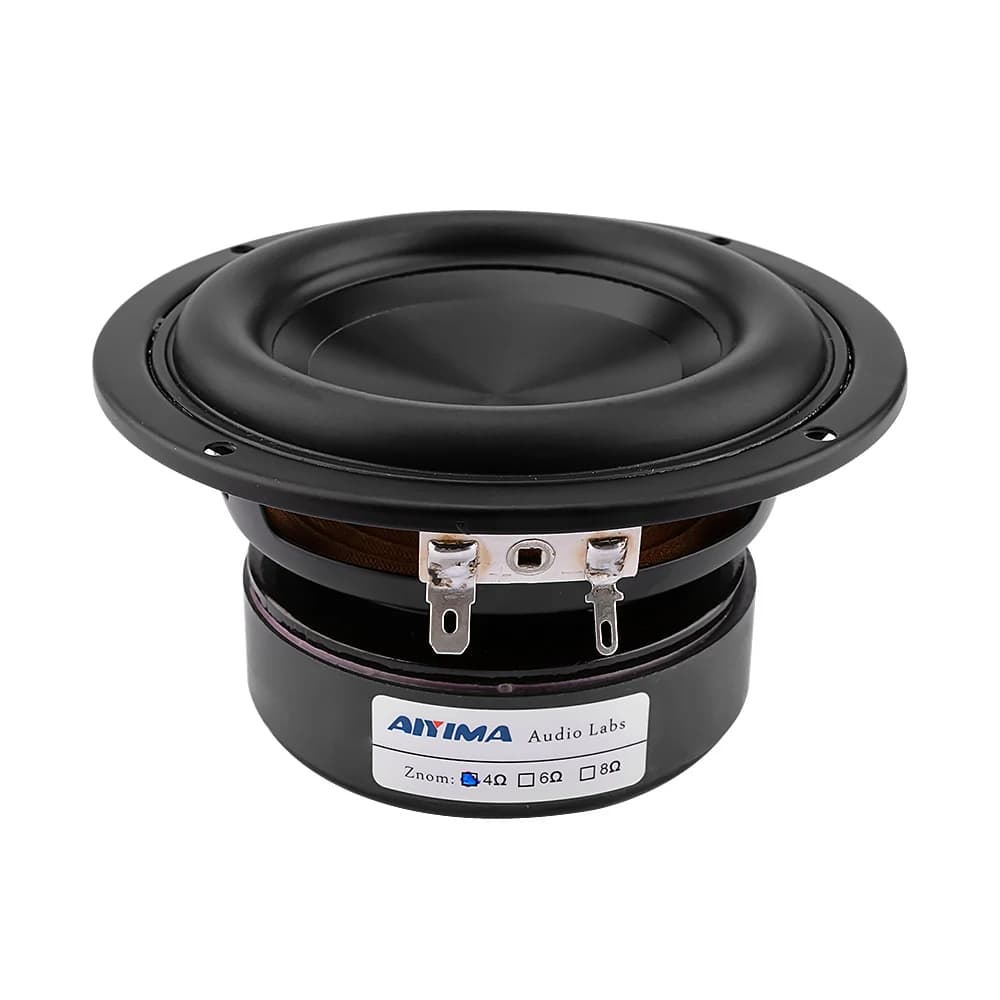 AIYIMA 1 pièce Haut-parleur Subwoofer 4 pouces 100W 4/8 Ohm Super Woofer Haut-parleur de son BASS Ét