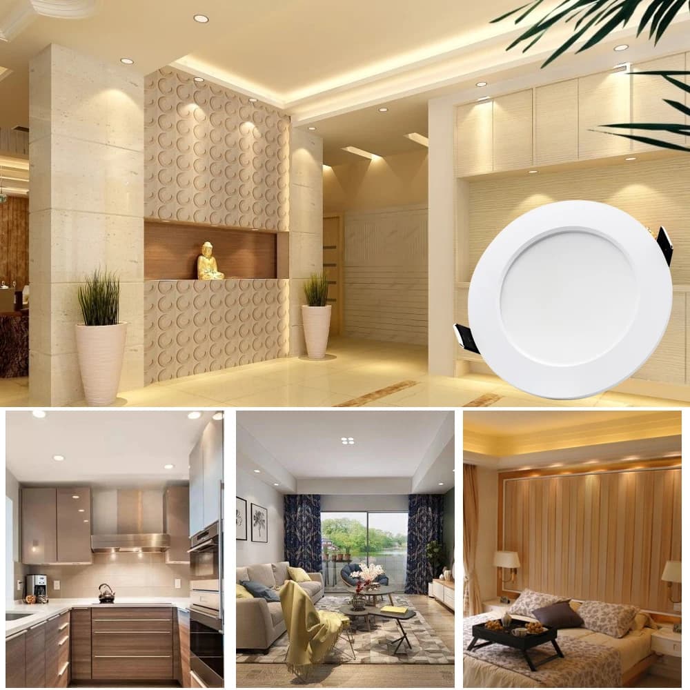 7W 9W 12W 15W 18W Spot LED Downlight AC 220V 240V étanche blanc chaud blanc froid cuisine ronde lamp