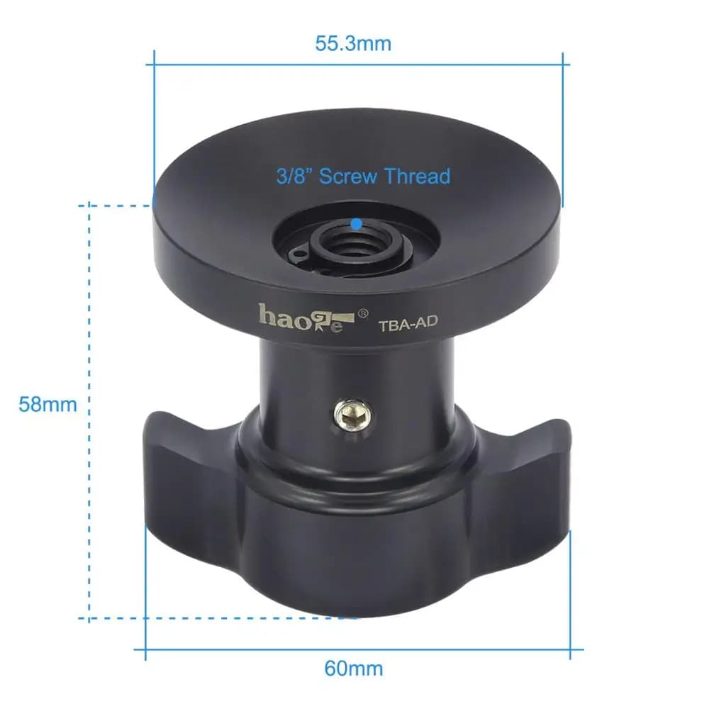 Haoge – adaptateur de bol à tête fluide, bouton à filetage court TBA-AD