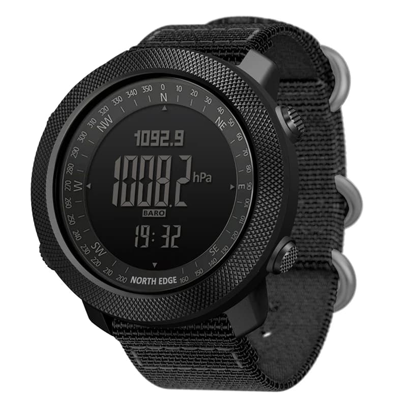 NORTH EDGE – montre connectée pour hommes, horloge militaire, boussole, altimètre, baromètre, podomè