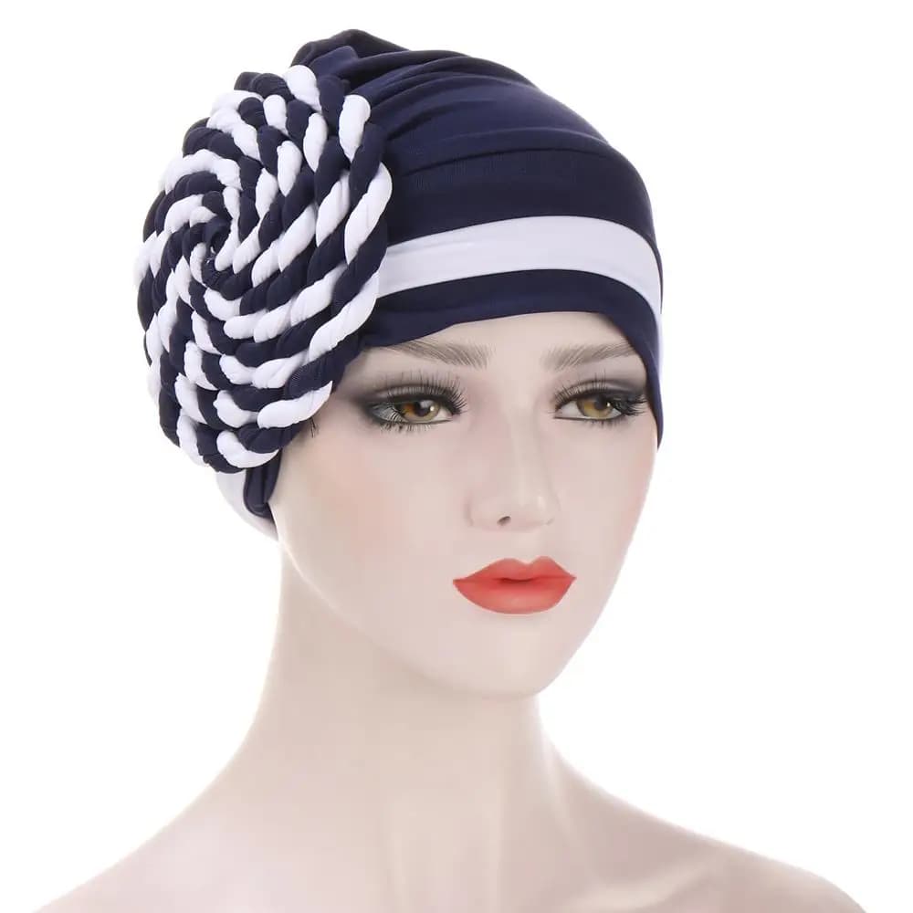 2026 Turban Indien Bicolore Tendance, Foulard Arabe Prêt-à-porter, Chapeau Hijab, Coiffe Musulmane, 
