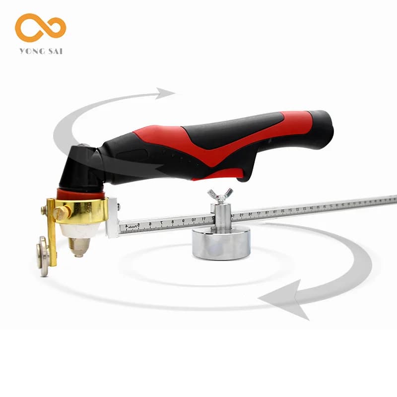 Torche de découpe Plasma réglable P80, rouleau de boussole circulaire, roue de guidage magnétique, o