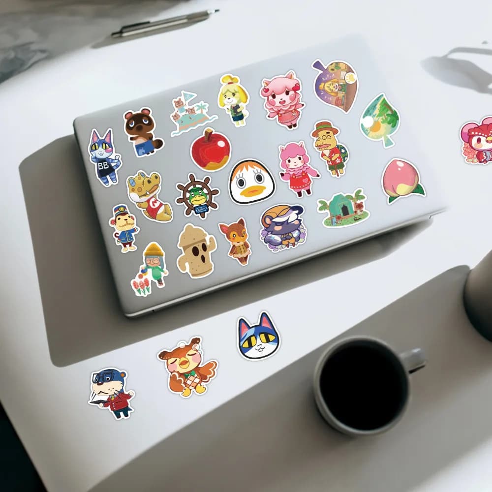 10/30/50/100 pièces jeu mignon Animal Crossing Graffiti autocollants dessin animé décalcomanies Scra