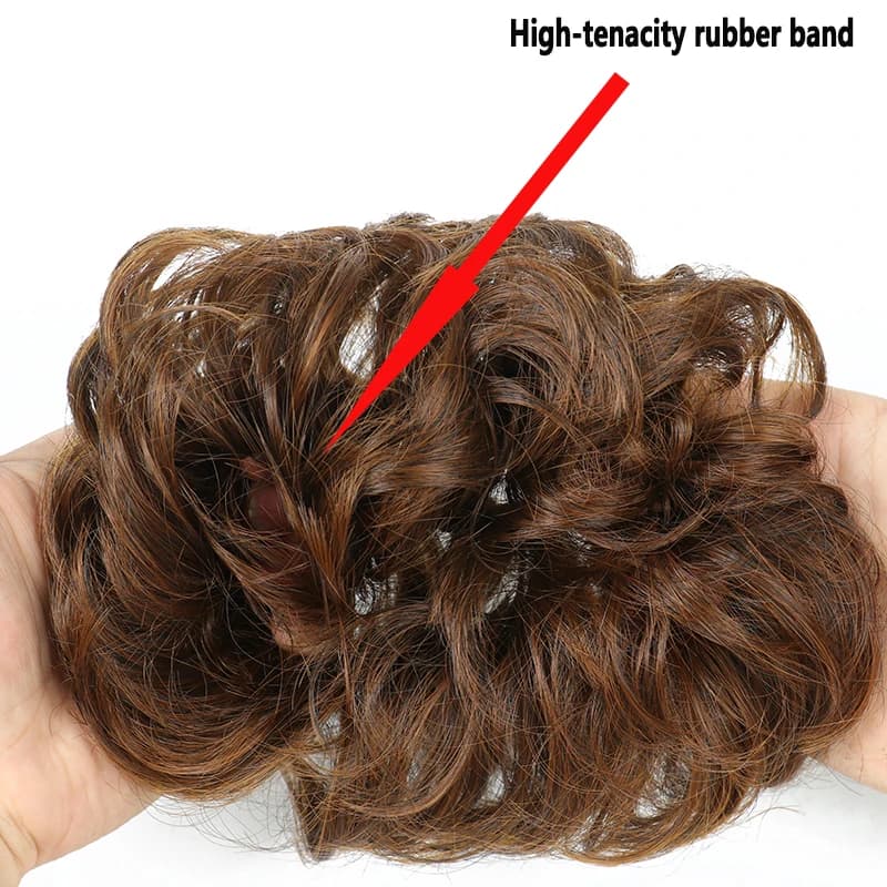 Azqueen synthétique désordre Chignon Chignon beignet Gary couleur marron cheveux Chignon Pad élastiq