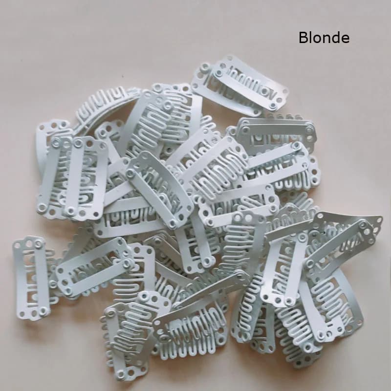 Clips de perruque U 2.3cm, 50 pièces, pour Extensions de cheveux humains/Extensions de tissage, acce