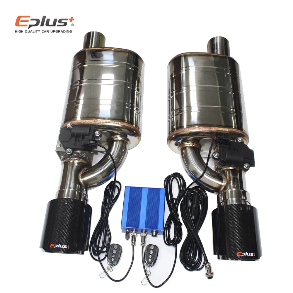 EPLUS 1 paire 2 pièces Système d'échappement de voiture Silencieux Valve électrique de commande Kit 
