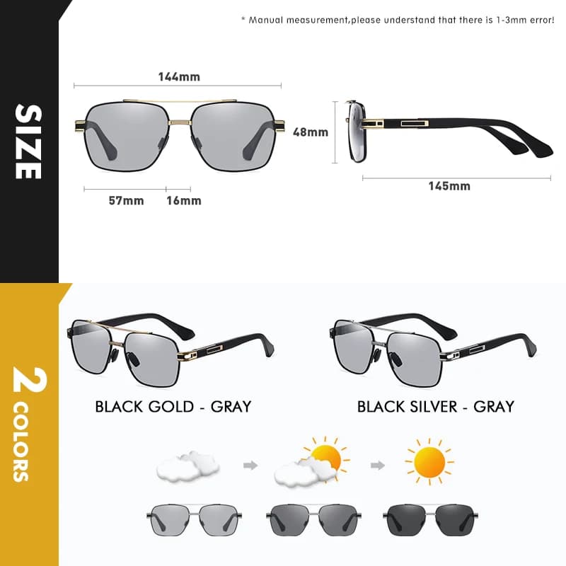 LIOUMO lunettes de soleil pour hommes de qualité supérieure lunettes de conduite photochromiques pol