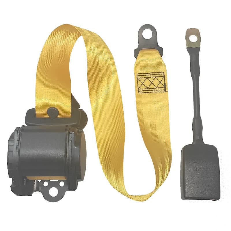 Sangles de ceinture de sécurité rétractables réglables à 3 points, rouge, jaune, bleu, verrouillage 