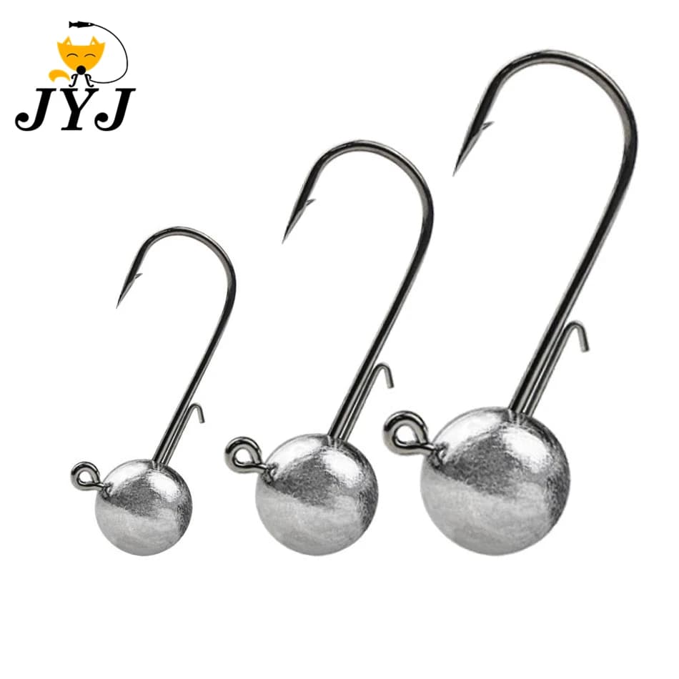 10 pièces/lot grosse tête gabarits crochet 1g-20g toutes tailles boule ronde gabarit tête crochet sa