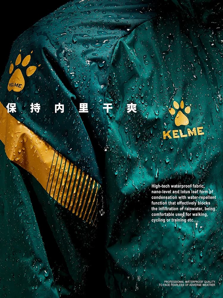 KELME hommes coupe-vent veste de course football enfant à capuche coupe-vent manteau Couple formatio