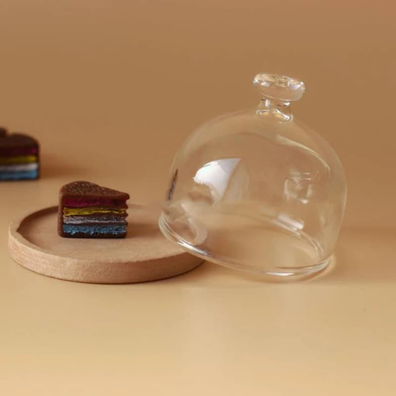 Maison de poupée 1:12 bocal à bonbons Miniature verre à Dessert plateau à fruits, décor de maison de