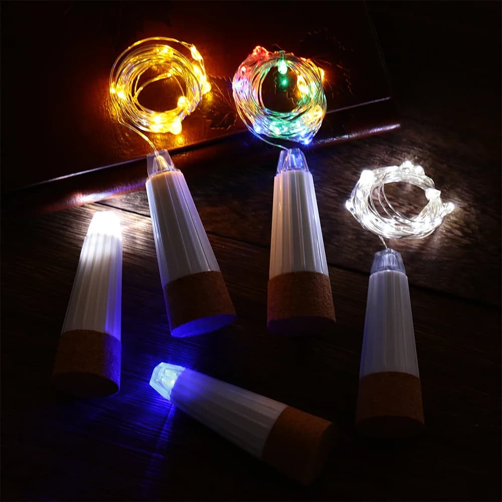 2m 20 LED bouteille de liège fée lumière USB Rechargeable décoration intérieure chaîne lampe pour Ba