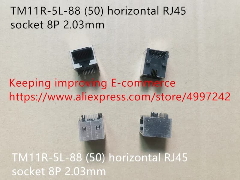 Original nouveau 100% TM11R-5L-88 (50) prise RJ45 horizontale connecteur 8P 2.03mm