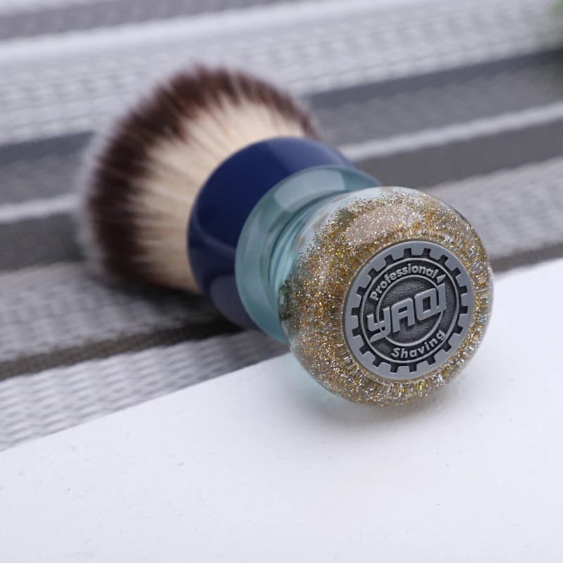YAQI – brosse de rasage pour hommes, en cheveux synthétiques, 24mm
