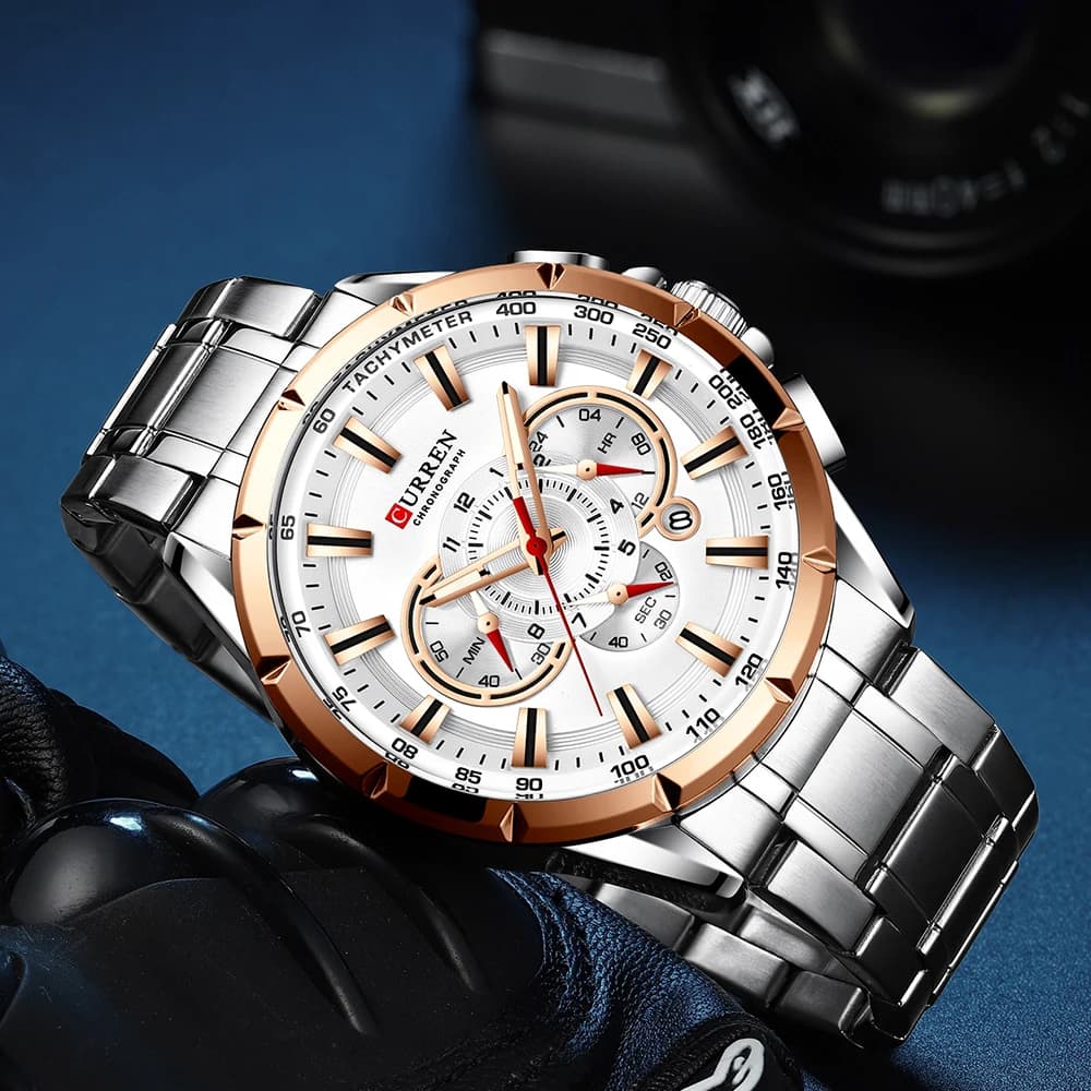 Relogio Masculino CURREN hommes d'affaires montre de luxe marque en acier inoxydable montre-bracelet