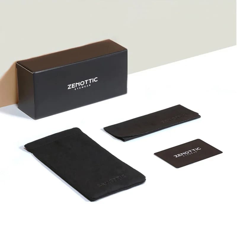 ZENOTTIC-Monture de lunettes d'ordinateur pilote, lunettes optiques en métal, anti-lumière bleue, co