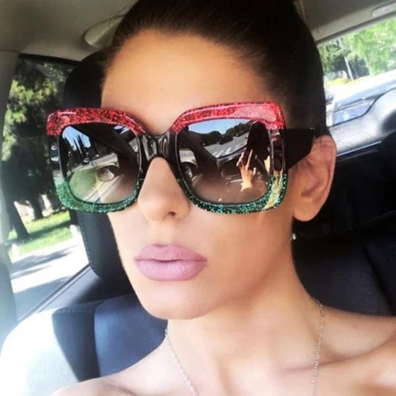 Respzed-Lunettes de soleil carrées pour femmes, verres transparents, trois couleurs, grand cadre, fê