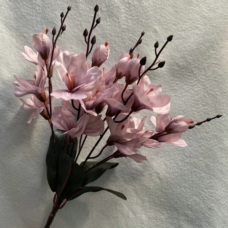 Bundle de fleurs artificielles de magnolia d'automne, décoration de jardin extérieur de maison, déco