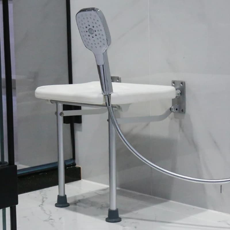 HOFurniture-Tabouret Pliant Mural, Chaise de Porche Ultra Mince, Chaise Pliante de Douche