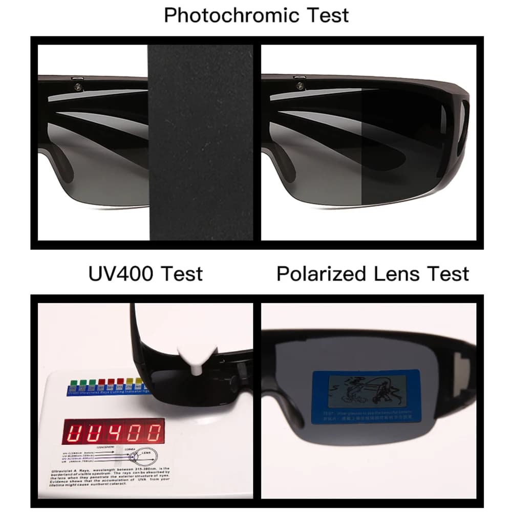 VIVIBEE rabattable polarisé ajustement sur lunettes lunettes de soleil hommes conduite UV400 photoch