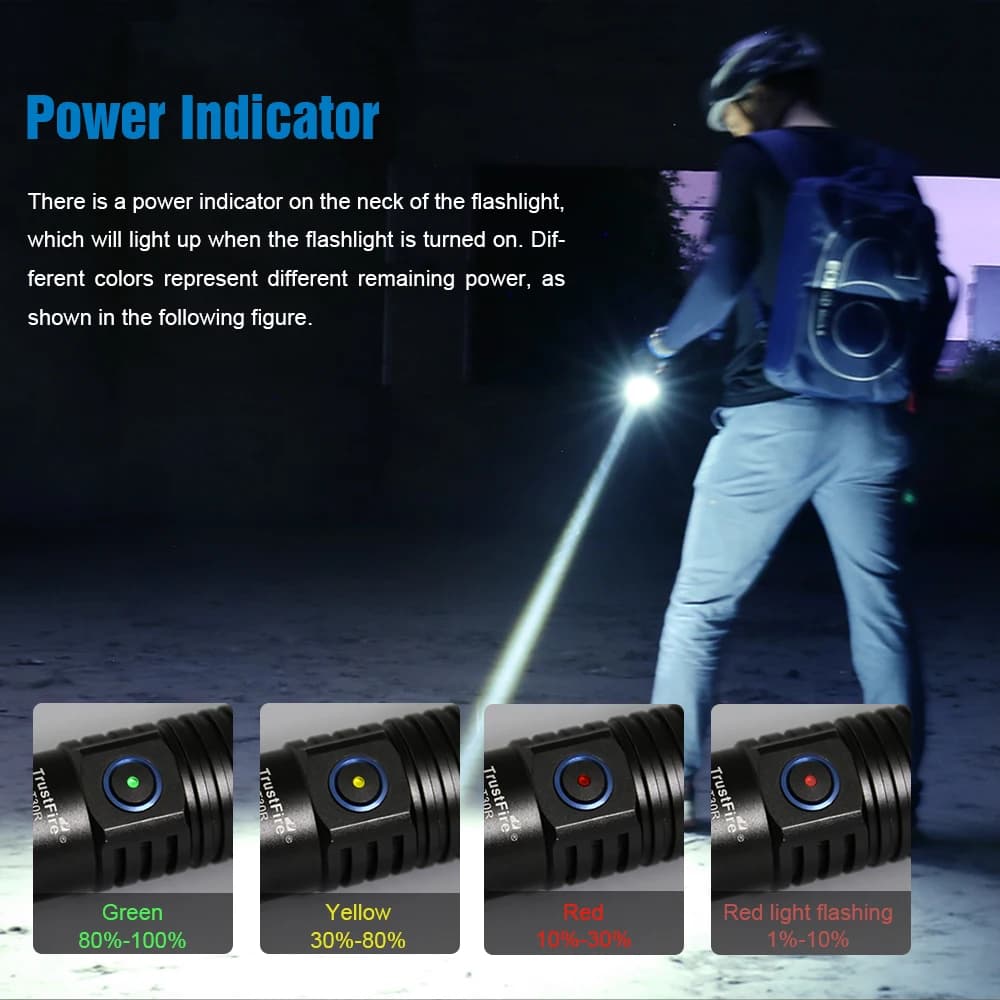 Lampe de poche à faisceau aste militaire, torche d'éclairage LED d'autodéfense, olla fire T30R LEP, 