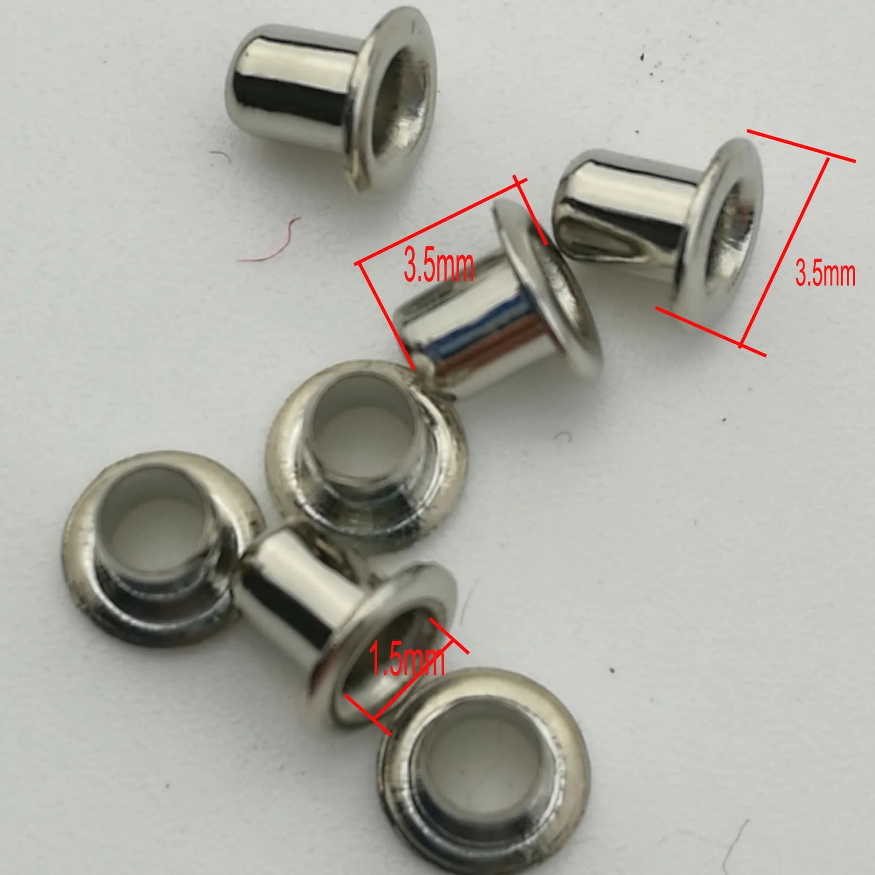 Rivets creux en laiton 1.0/1.5/2/2.5mm, avec trous de plaque suspendue, mini œillets, petit œillet e