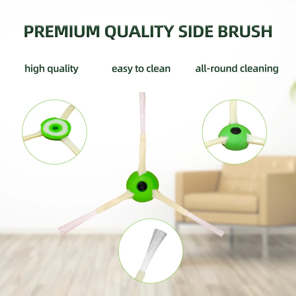 Adapté pour iRobot Roomba i3, i3+, i4, i6, i6+, i7, i7+, i8, i8+, E5, E6, E7, brosse latérale princi