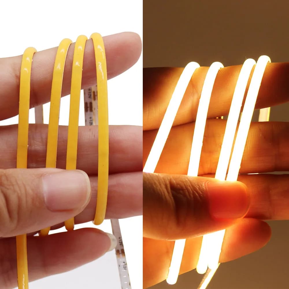 Bande Lumineuse LED COB Super Fine, 5V, 3mm, pour Jouet, Bricolage, Décor, Batterie USB 66480LED/m, 