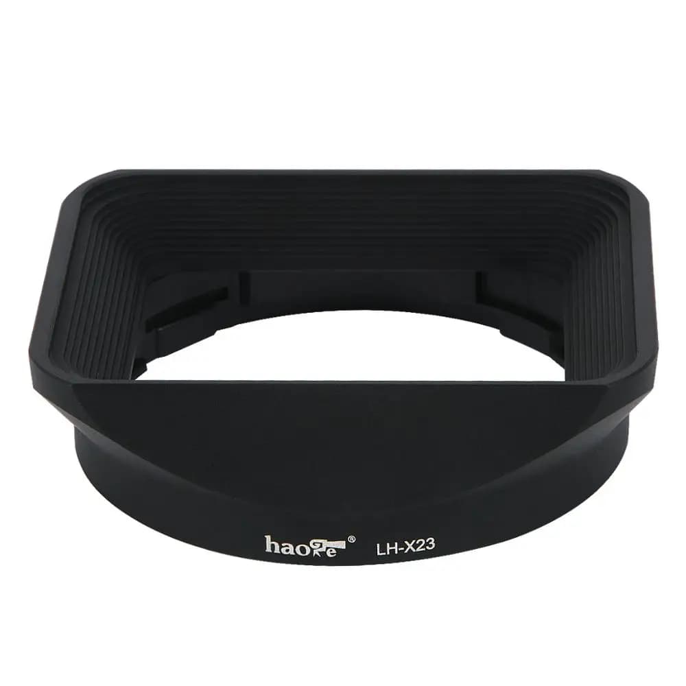Haoge Pare-soleil carré en métal LH-X23 avec capuchon pour objectif Fujifilm XF 23mm F1.4 R xf56mm f