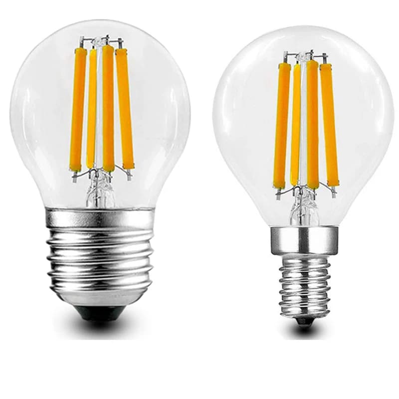 E27 E14 Rétro Edison ​ Ampoule à Filament LED 220V-240V 4W 8W 12W 16W, ampoule en verre G45, bougie 