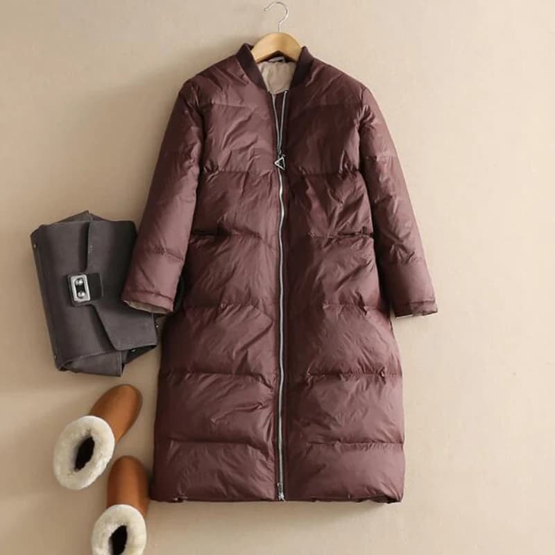 SEDUTMO – Parka longue et chaude en duvet de canard pour femme, manteau épais surdimensionné, décont