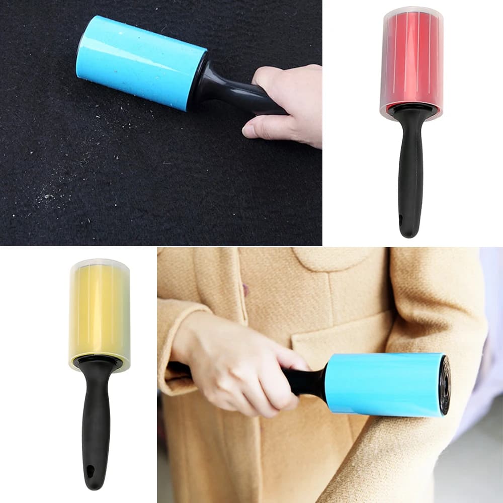 Rouleau collant réutilisable pour livres, vêtements, chat, chien, brosse propre, silicone lavable, d
