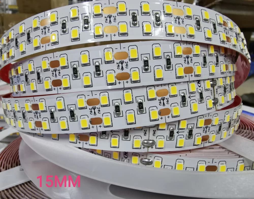 Bande LED 12V 24V 2835 3mm 4mm 5mm 6mm en forme de S 8mm 10mm 15mm largeur PCB, ruban LED blanc/blan