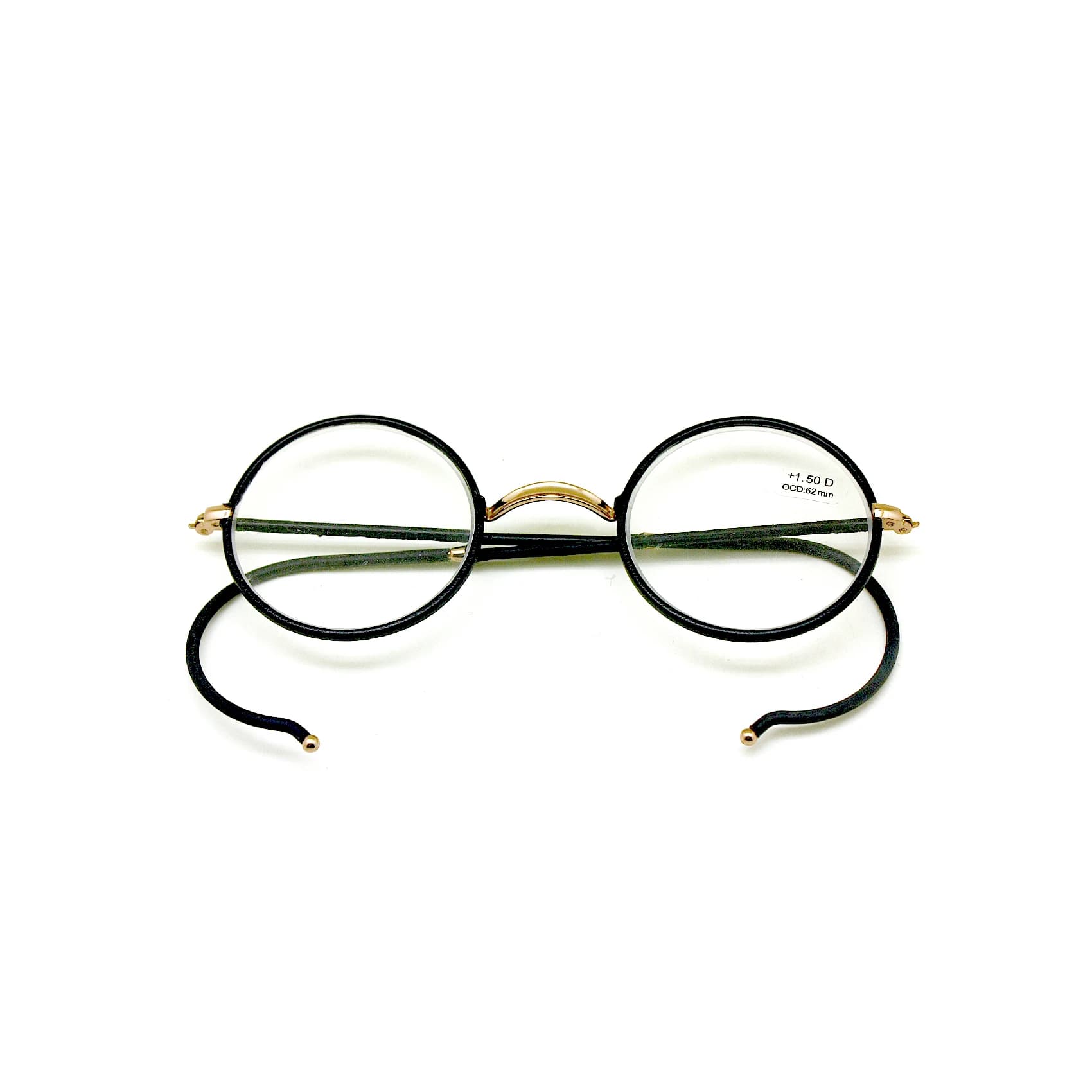 Lunettes de lecture rétro, monture ronde en métal + lecteur de poche portable 1.0 à + 3.5