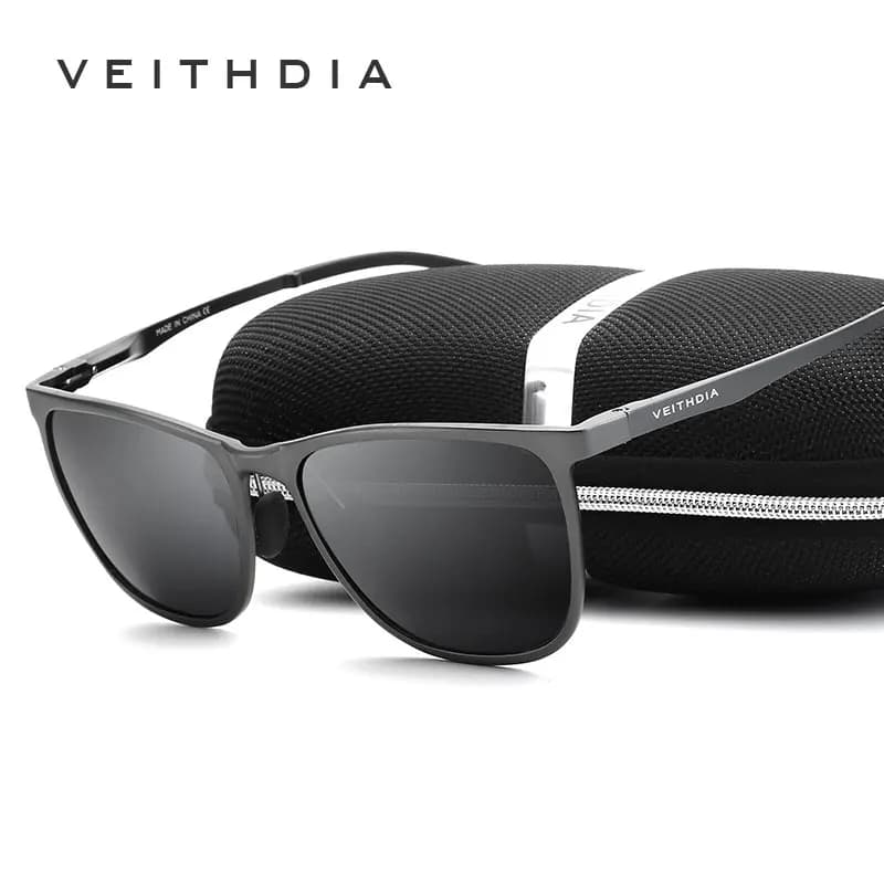 VEITHDIA mode Vintage hommes lunettes de soleil polarisées UV400 lentille lunettes aluminium magnési