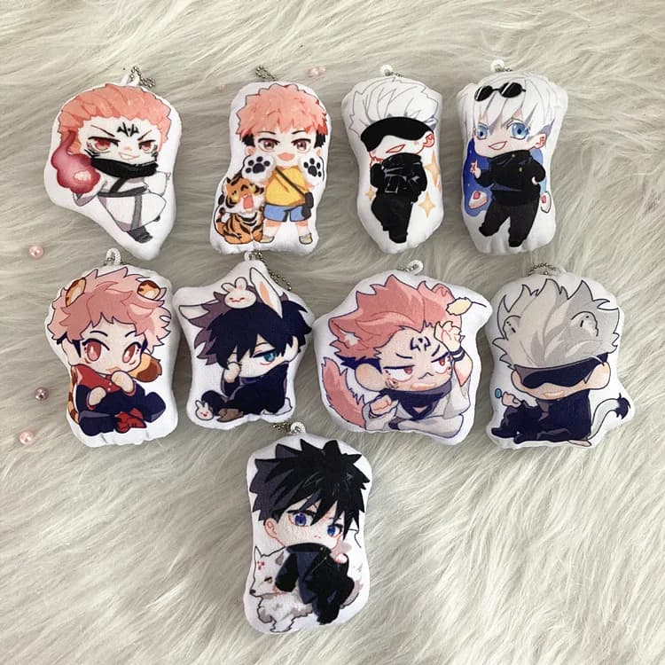 10cm Anime Jujutsu Kaisen peluche poupée Itadori Yuji Fushiguro Megumi Gojo Satoru doux coussin en p