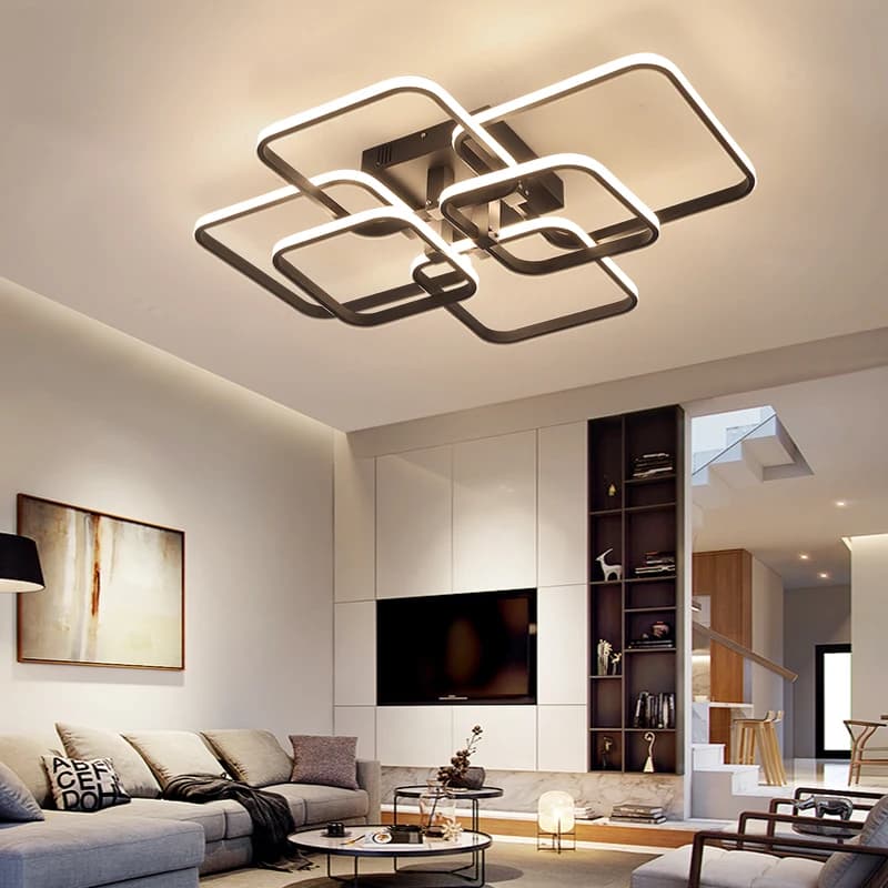 Télécommande + APP gradation plafond moderne à LEDs lumières lampe pour salon chambre AC110-220V Led