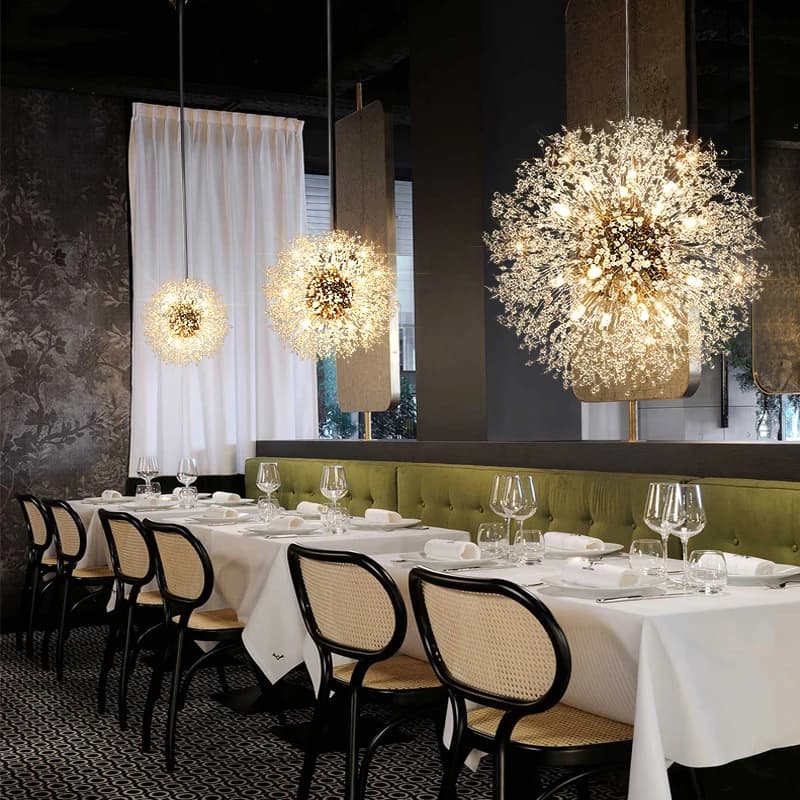 Luminaires suspendus LED modernes en forme de pissenlit pour salon, salle à manger, chambre à couche