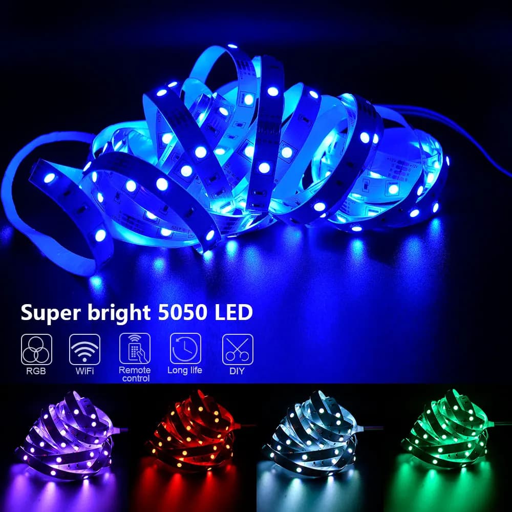 Bande lumineuse LED RVB, 1m-30m, 16 millions de couleurs, 3535 V, 5V, éclairage de bande, division i