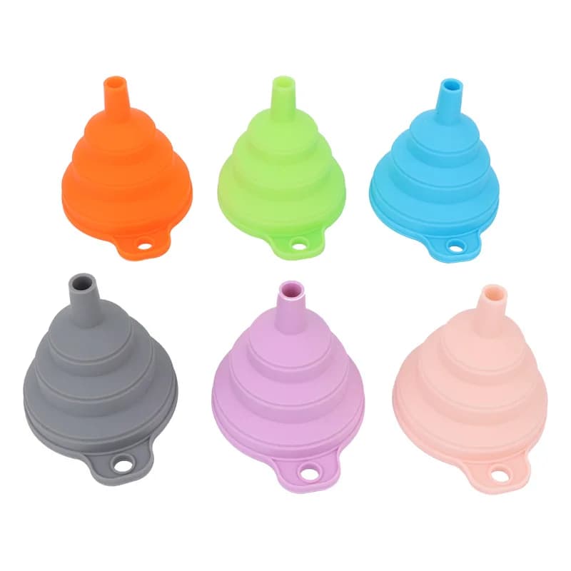 3 pièces entonnoir pliable en Silicone, outils de cuisine domestique, Mini entonnoir Portable pour P