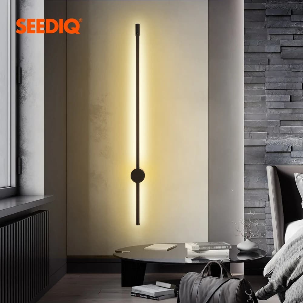Mur LED lampe moderne longue applique murale pour la maison chambre salon Surface monté canapé fond 