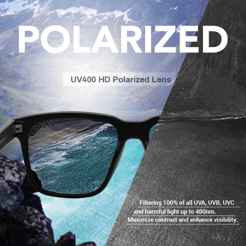 JULI carré surdimensionné lunettes de soleil polarisées pour grandes têtes hommes rétro Vintage XXL 